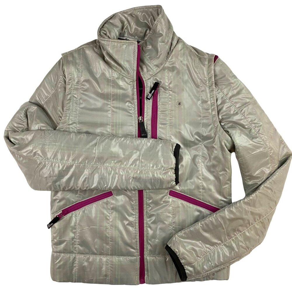 Ecko Function Jules Jacket Vest Convertible Silver Grey Full Zip Women's Size S